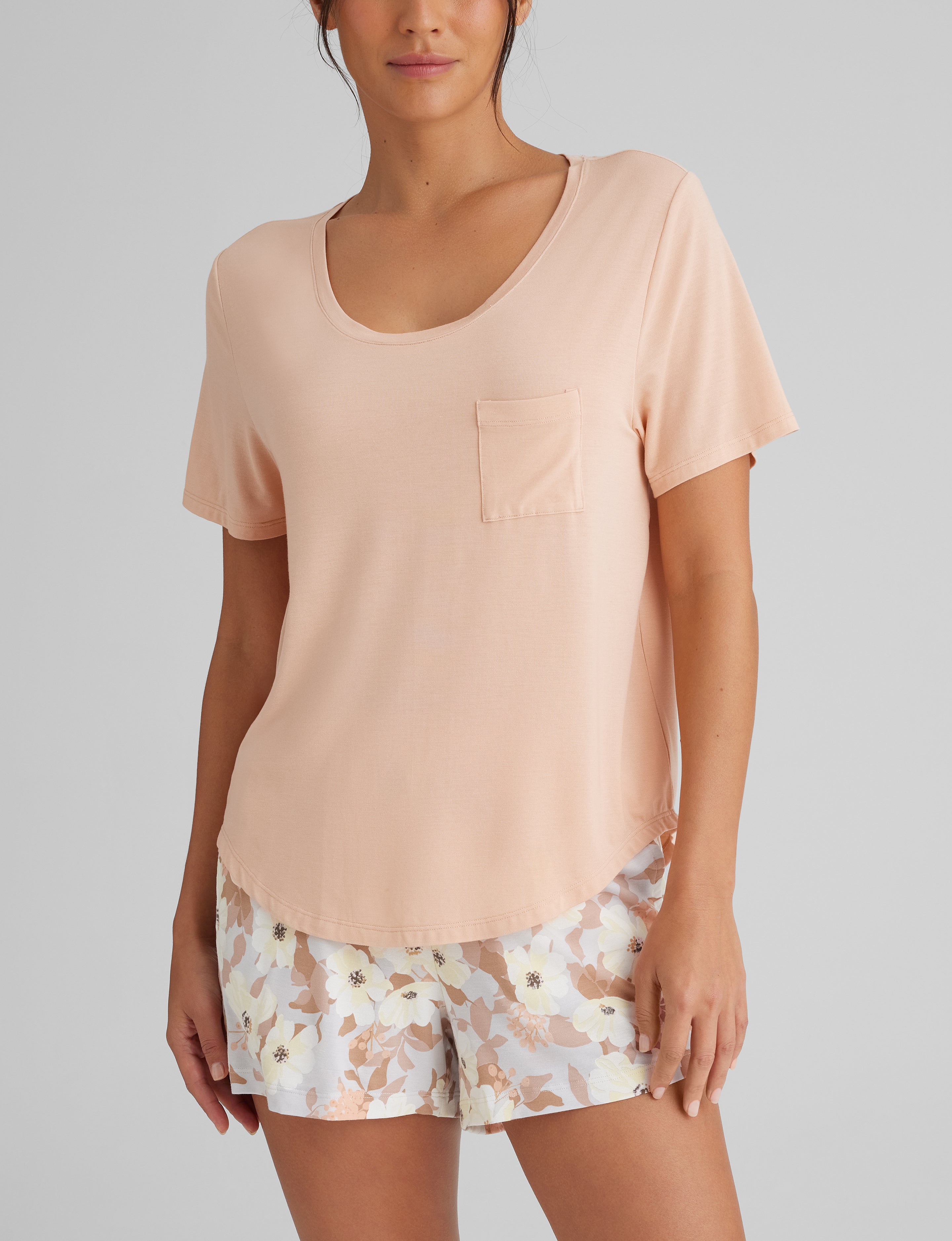 Women's Second Skin Sleep Pocket Tee & Short Set