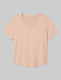 Women's Second Skin Sleep Pocket Tee::Pink Sand::Swatch