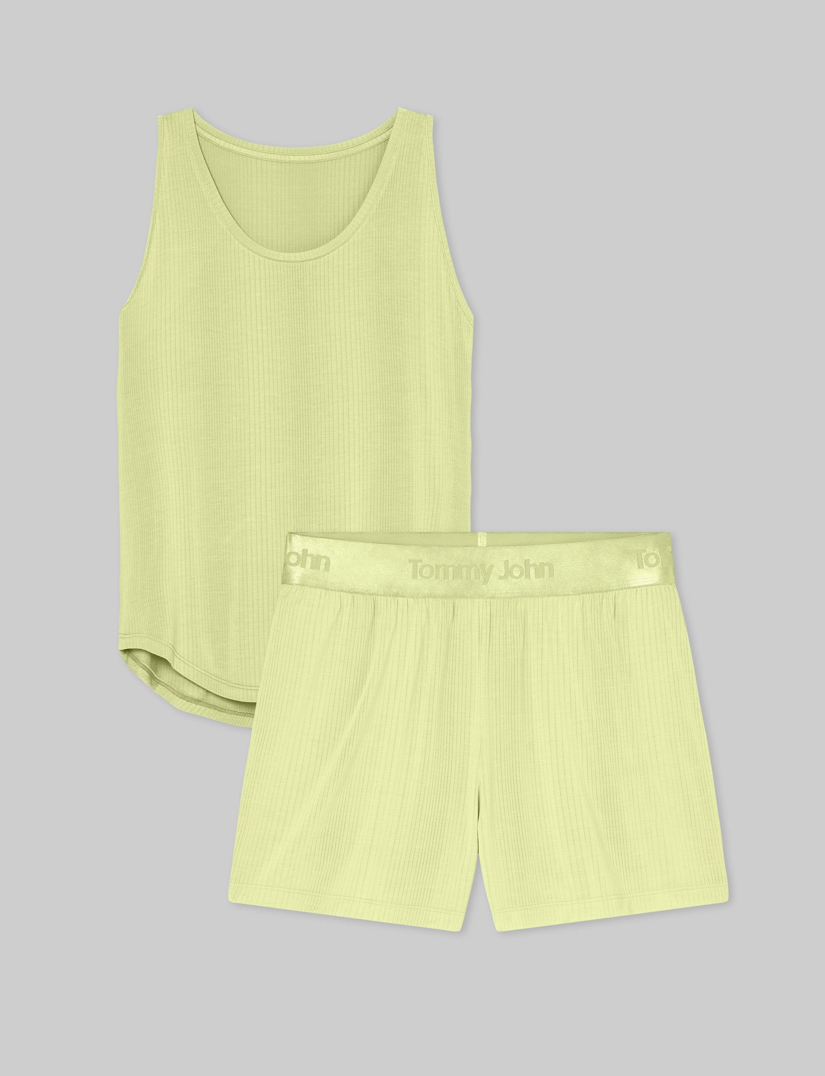 Women's Second Skin Luxe Rib Sleep Tank & Short Set
