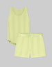 Women's Second Skin Luxe Rib Sleep Tank & Short Set::Luminary Yellow