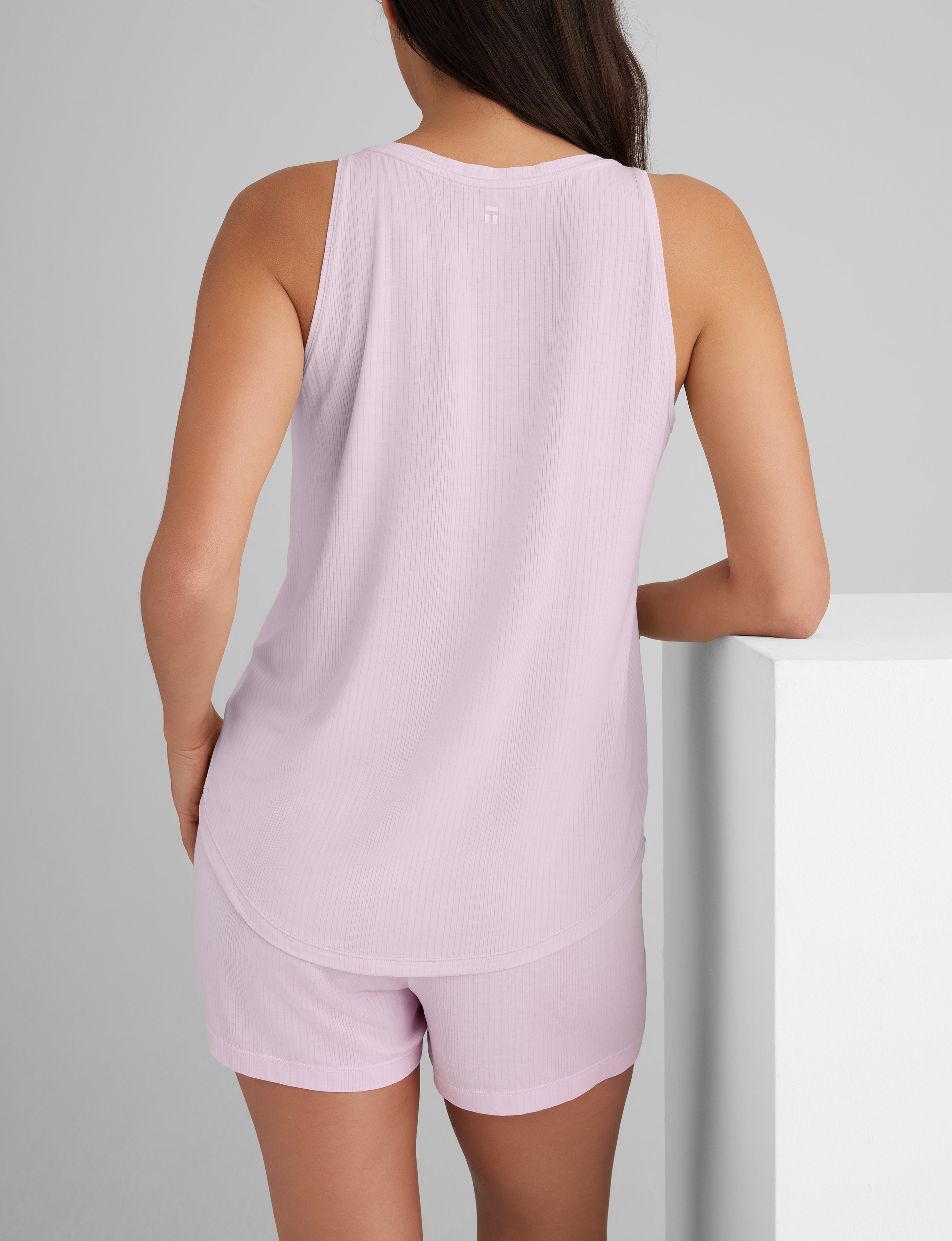 Women's Second Skin Luxe Rib Sleep Tee & Short Set