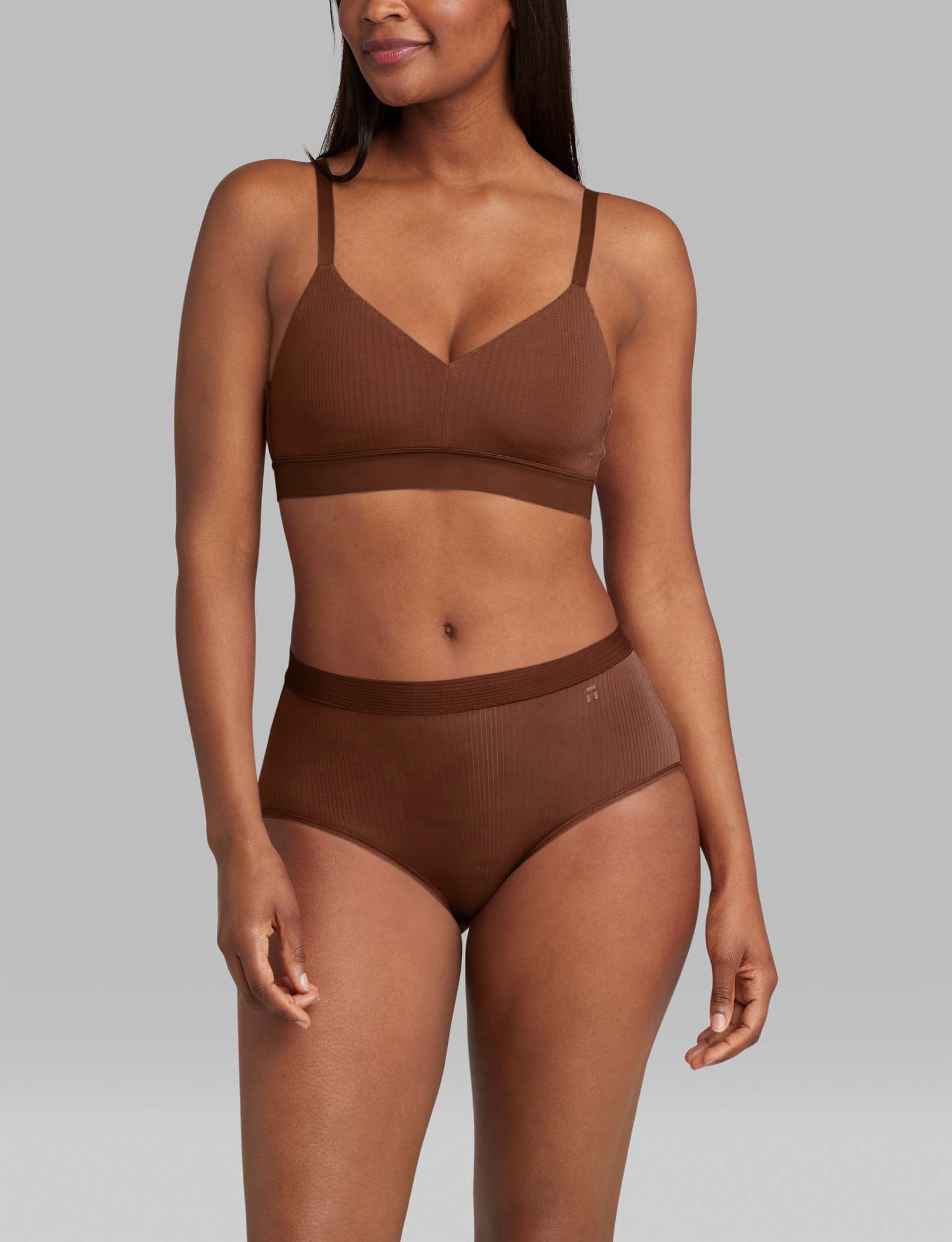 Women's Second Skin Luxe Rib Triangle Bralette
