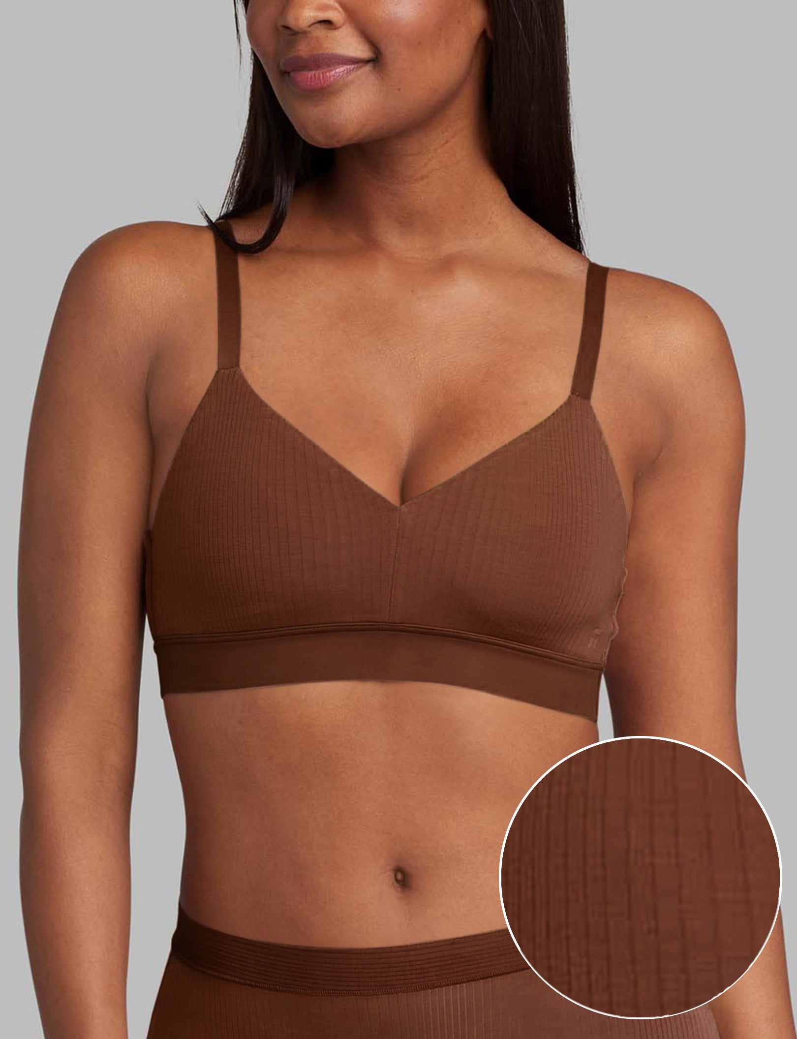 Women's Second Skin Luxe Rib Triangle Bralette