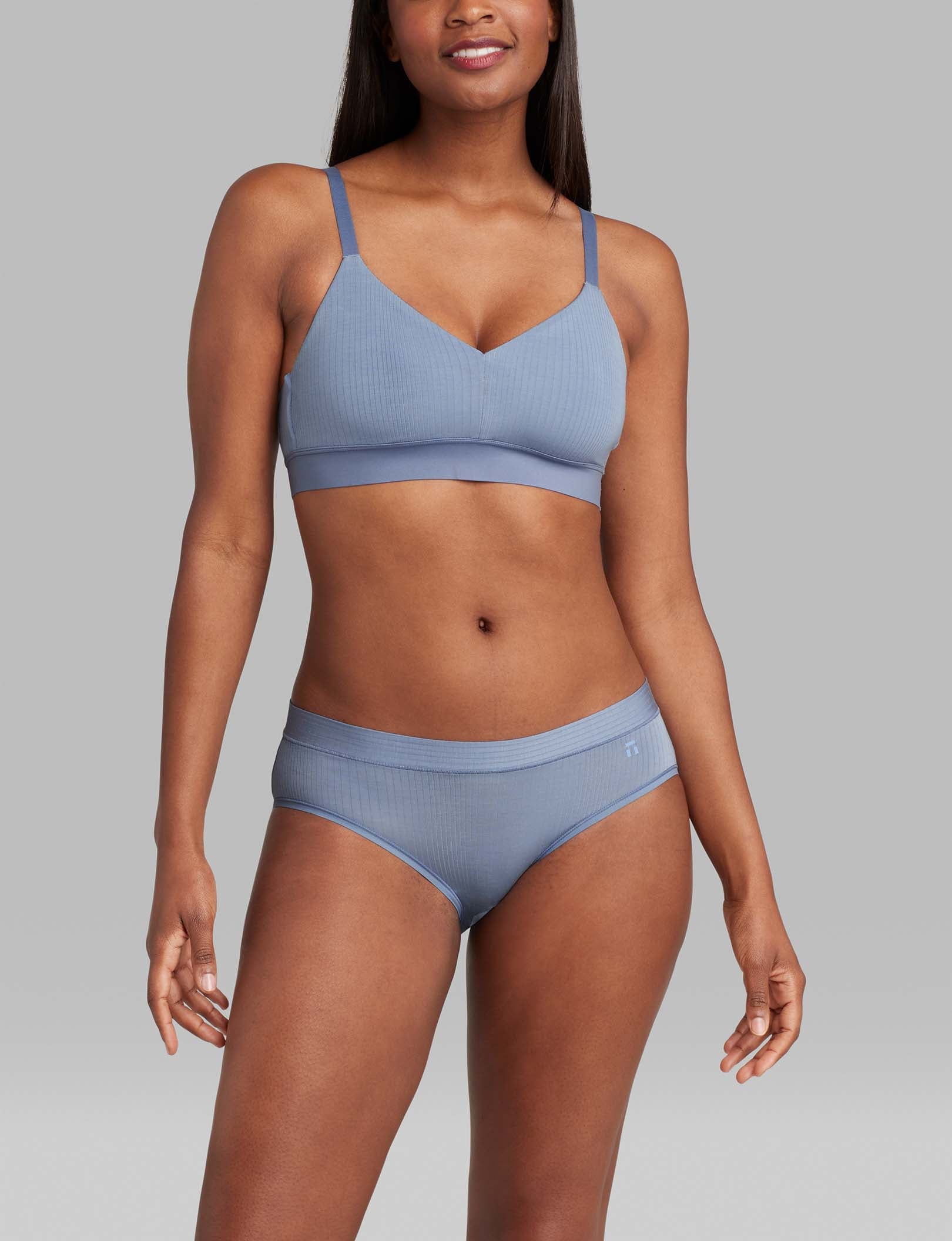 Women's Second Skin Luxe Rib Triangle Bralette