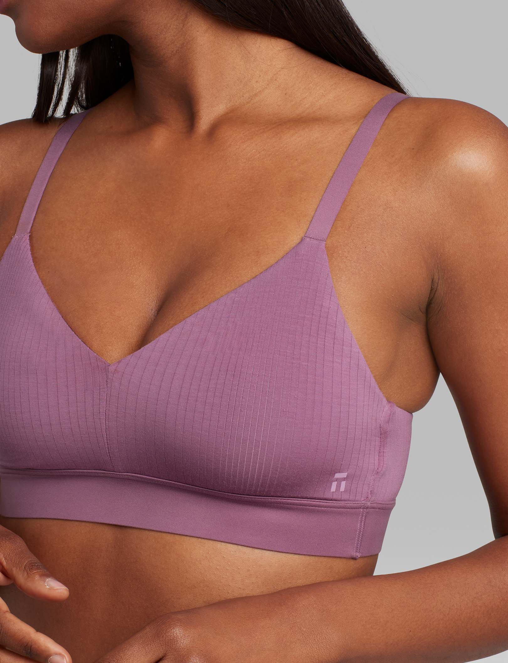 Women's Second Skin Luxe Rib Triangle Bralette