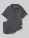 Women's Downtime Pullover Pajama Top & Short Set::Asphalt Simple Leopard::Swatch