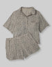 Women's Downtime Pajama Top & Short Set::Simple Leopard::Swatch