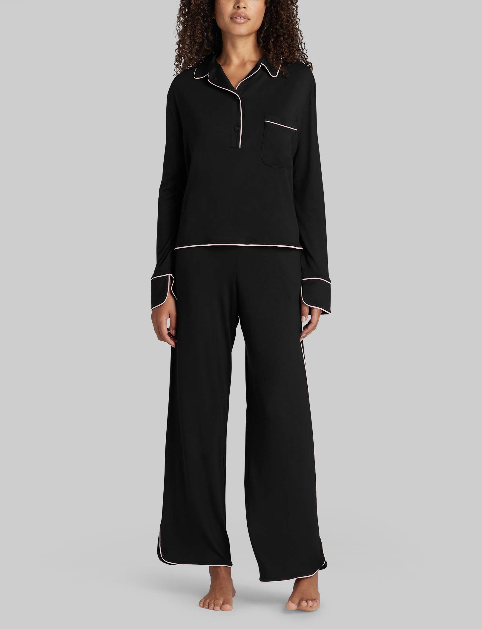 Women's Downtime Long Sleeve Pajama Top & Pant Set