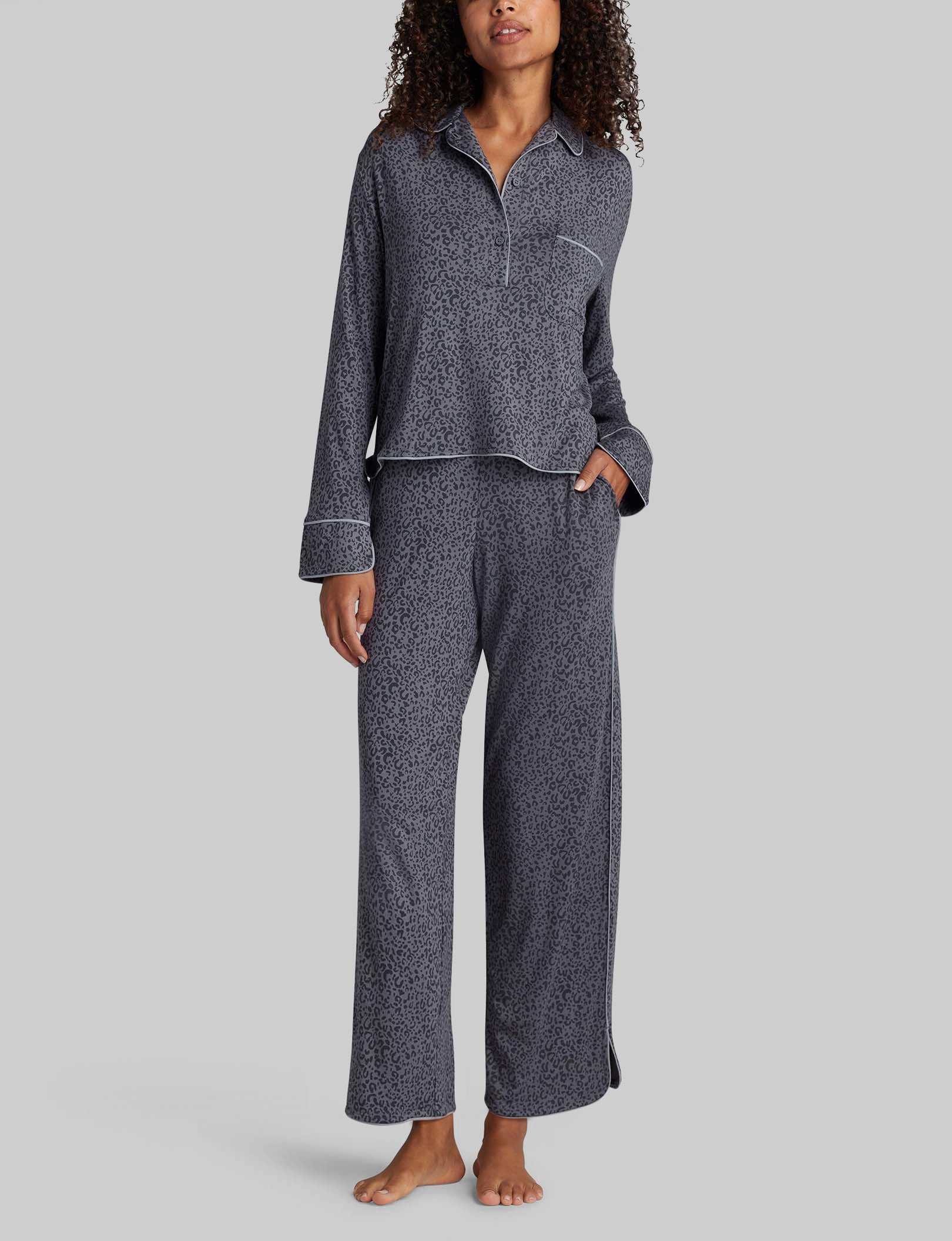 Women's Downtime Long Sleeve Pajama Top & Pant Set