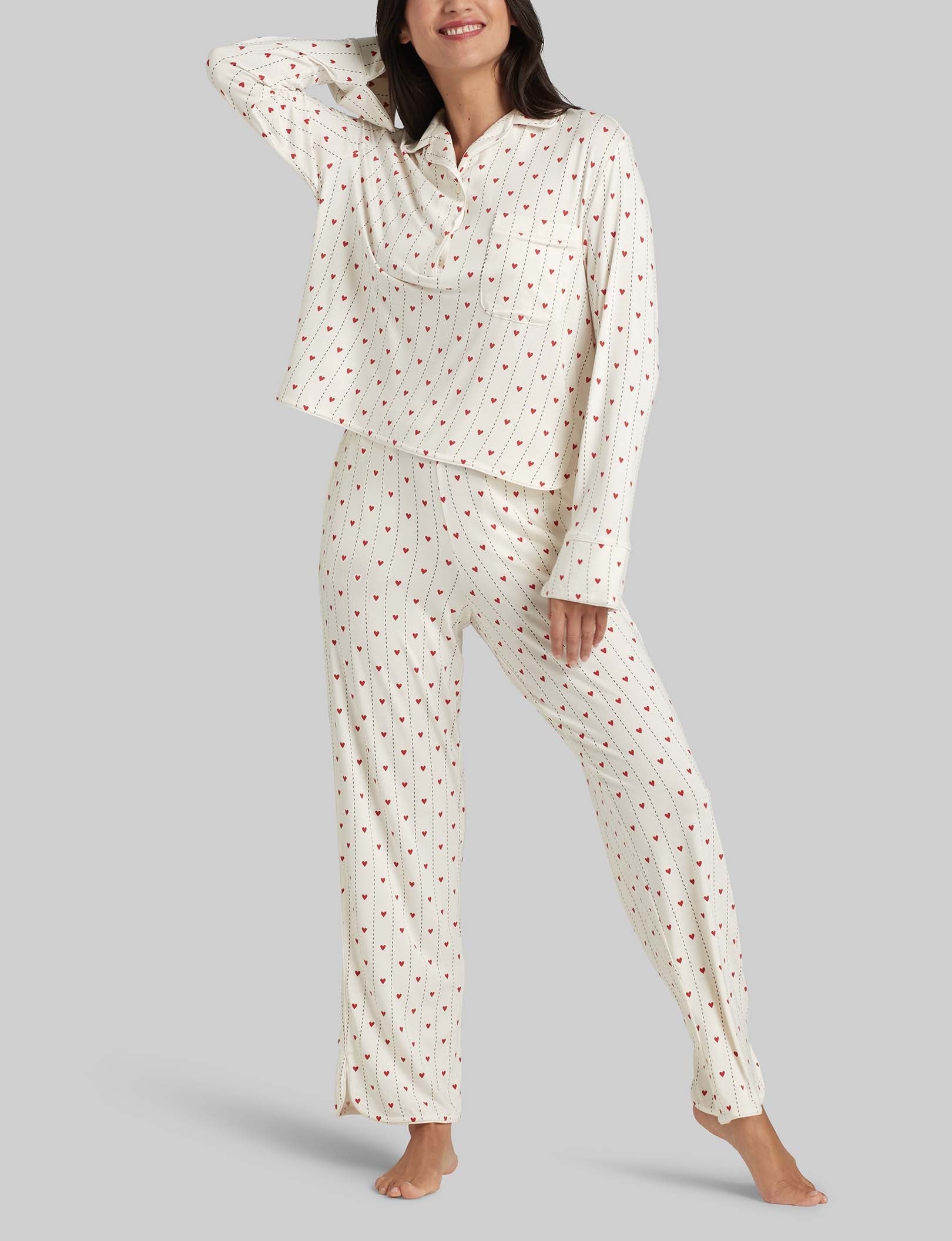 Women's Downtime Long Sleeve Pajama Top & Pant Set