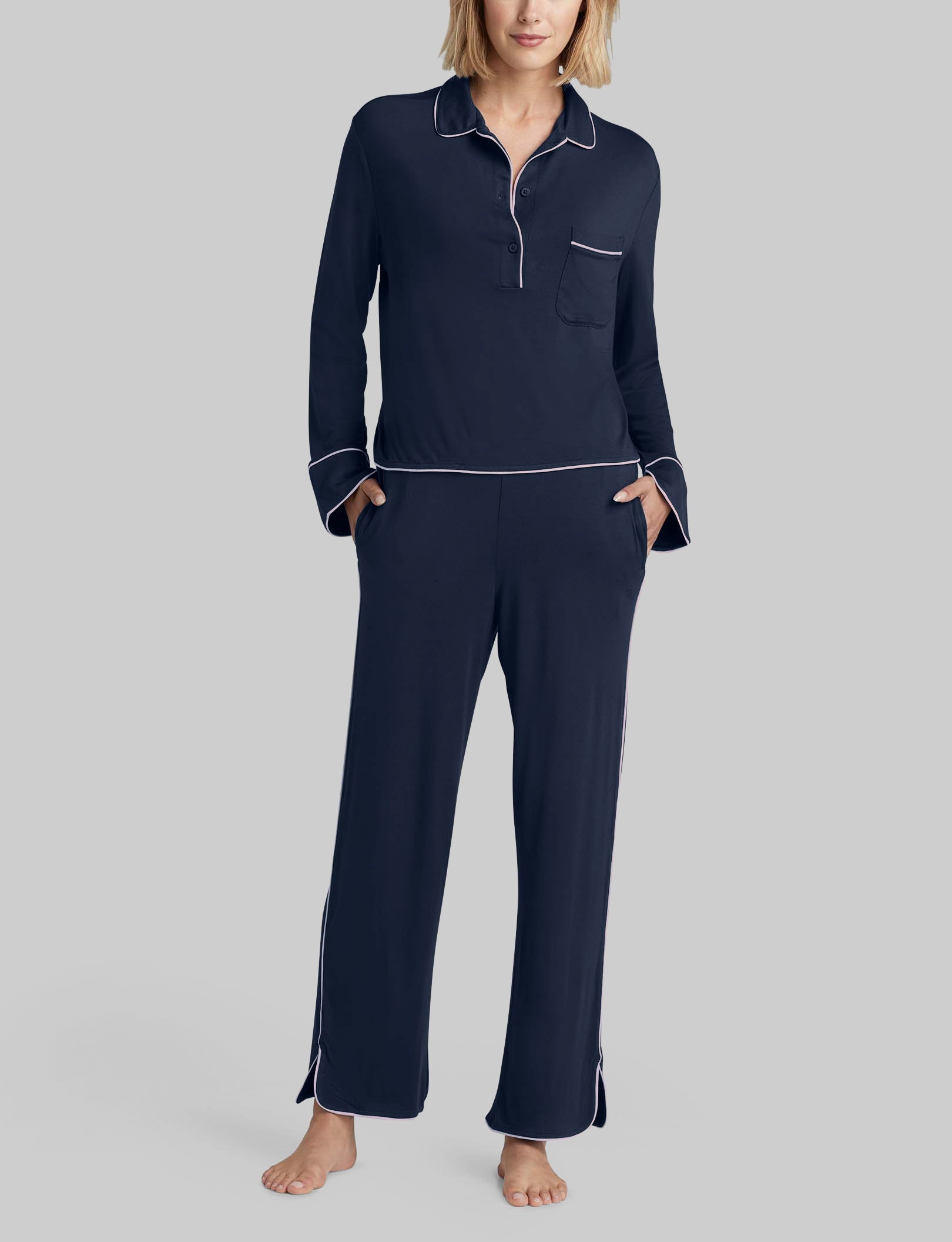 Women's Downtime Long Sleeve Pajama Top & Pant Set