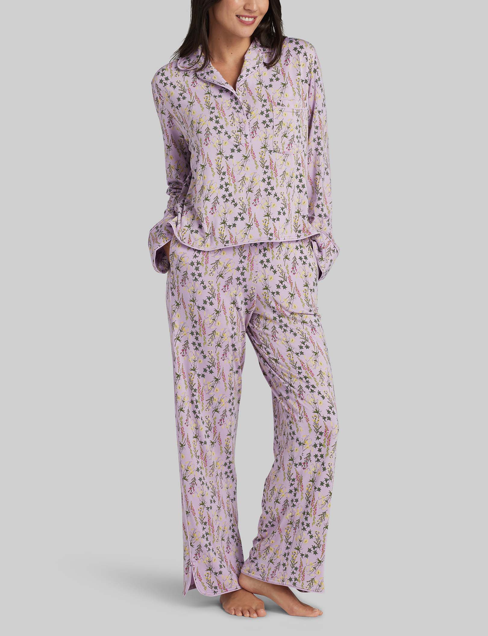 Women's Downtime Long Sleeve Pajama Top & Pant Set