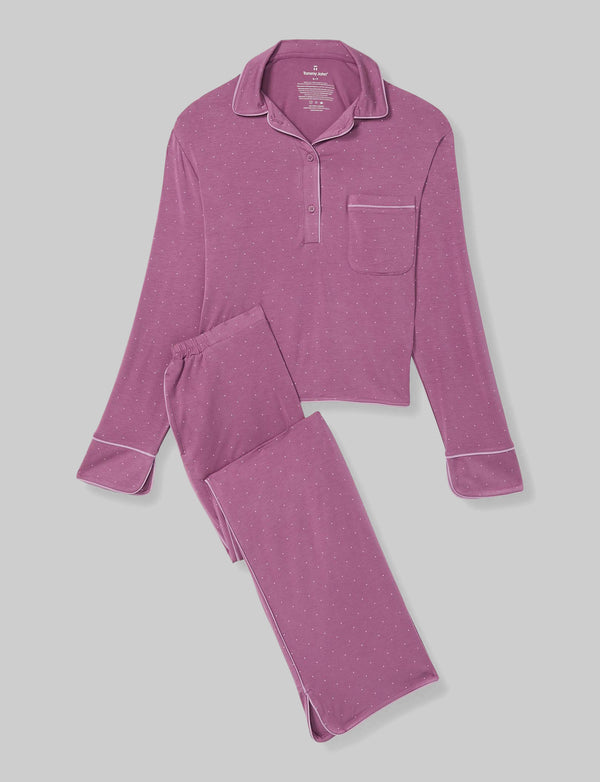 Women's Downtime Long Sleeve Pajama Top & Pant Set Tommy John