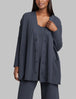 Women's Zen Waffle Lounge Cardigan::Night Sky