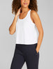 Women's Second Skin Not-Too-Cropped Tank::White