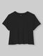 Women's Second Skin Not-Too-Cropped Crew Neck Tee::Black::Swatch