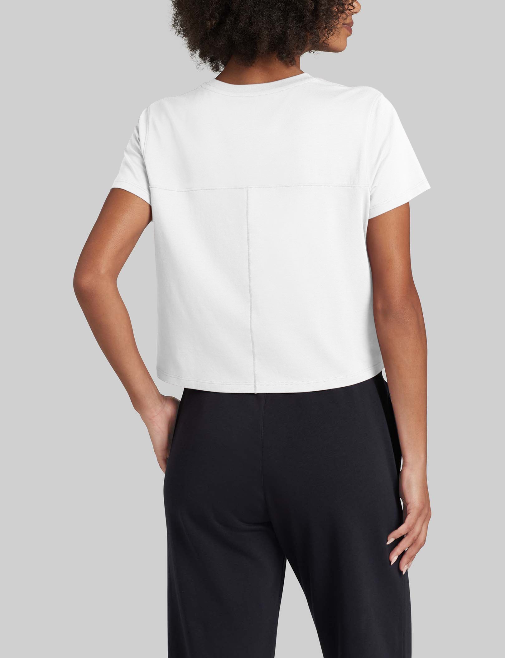 Women's Second Skin Not-Too-Cropped Crew Neck Tee