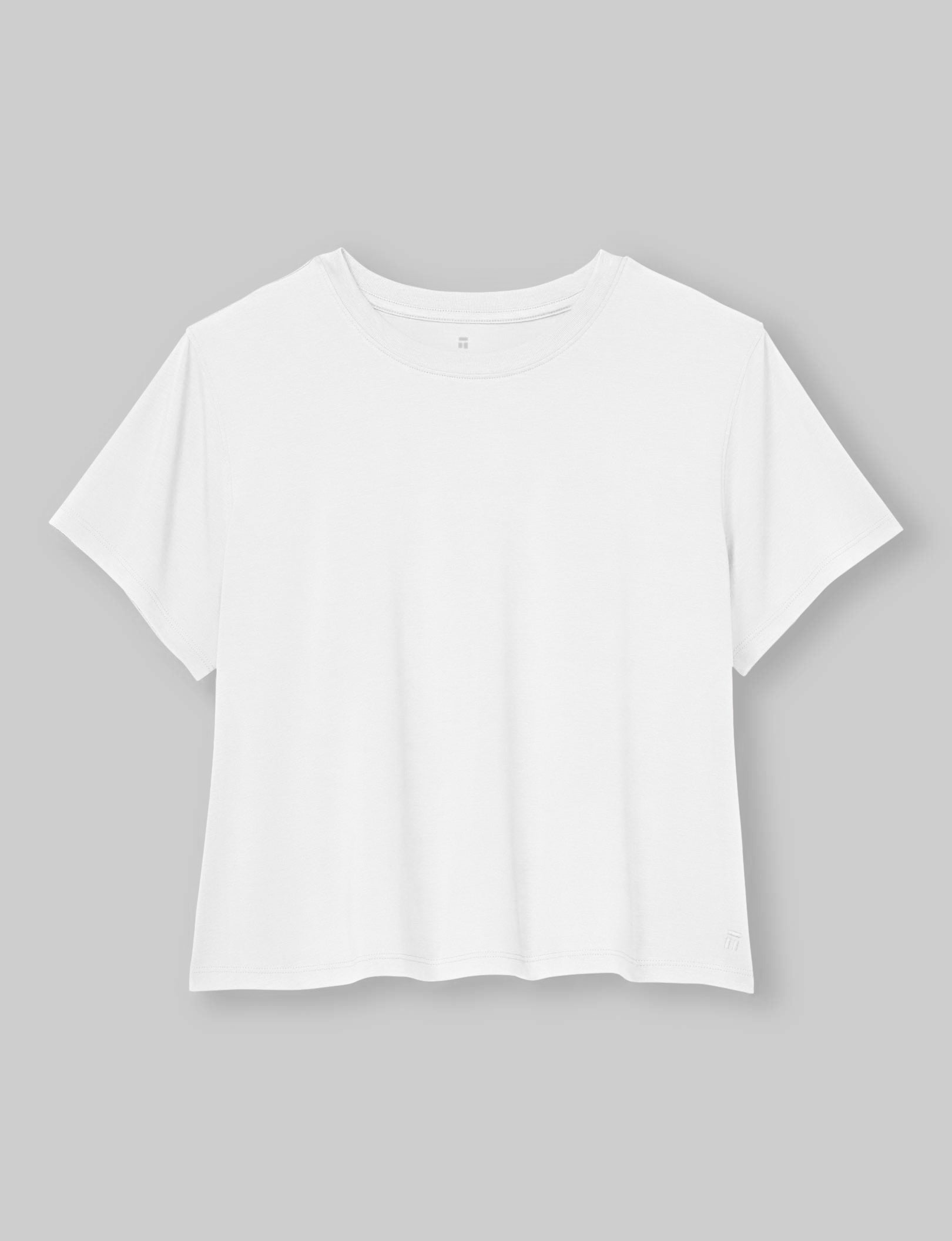 Women's Second Skin Not-Too-Cropped Crew Neck Tee