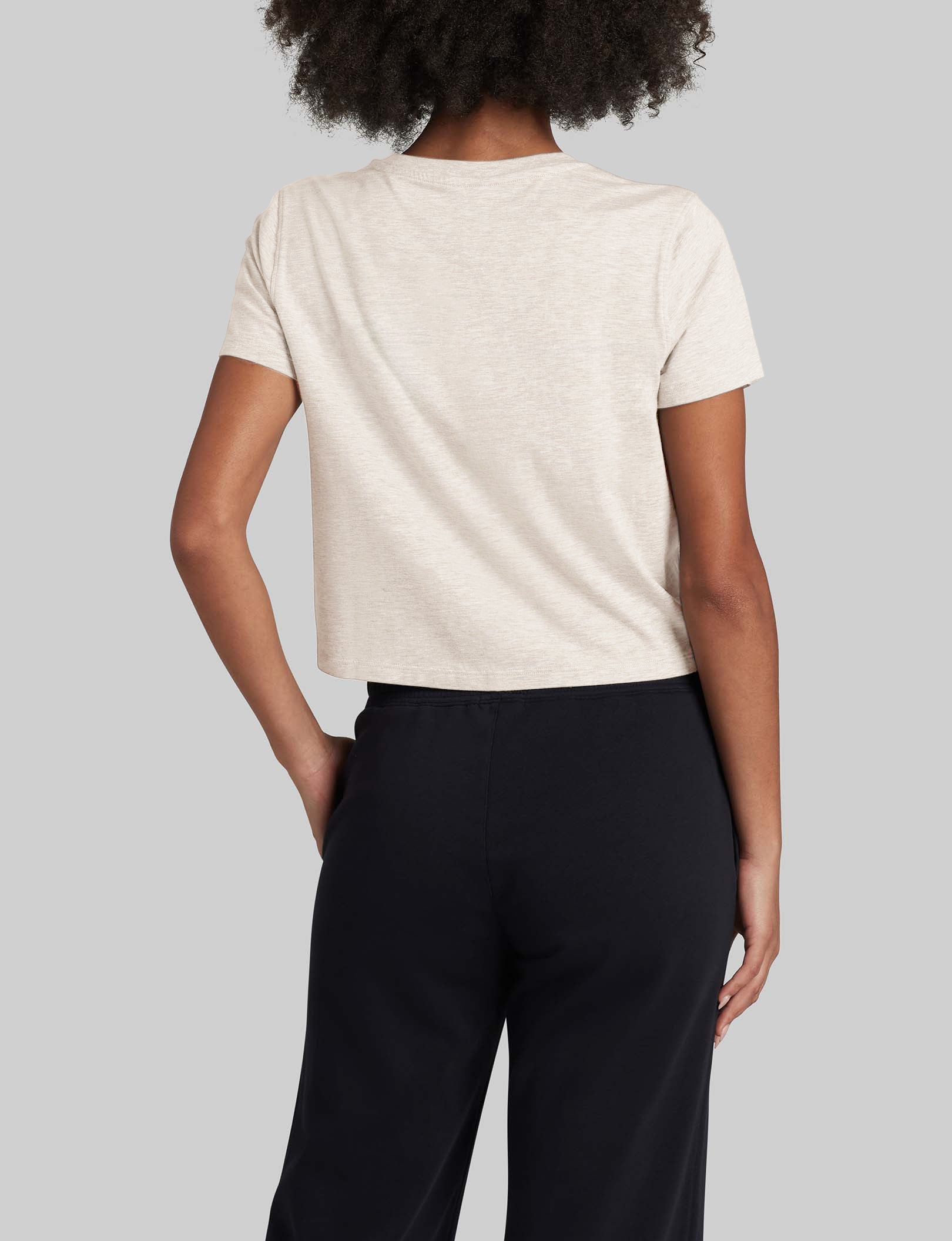 Women's Second Skin Not-Too-Cropped Crew Neck Tee