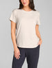 Women's Second Skin Crew Neck Tee::Oatmeal Heather