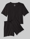 Women’s Power Nap Tee & Short Set::Black::Swatch