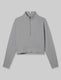 Women's French Terry Half-Zip Sweatshirt::Light Heather Grey::Swatch
