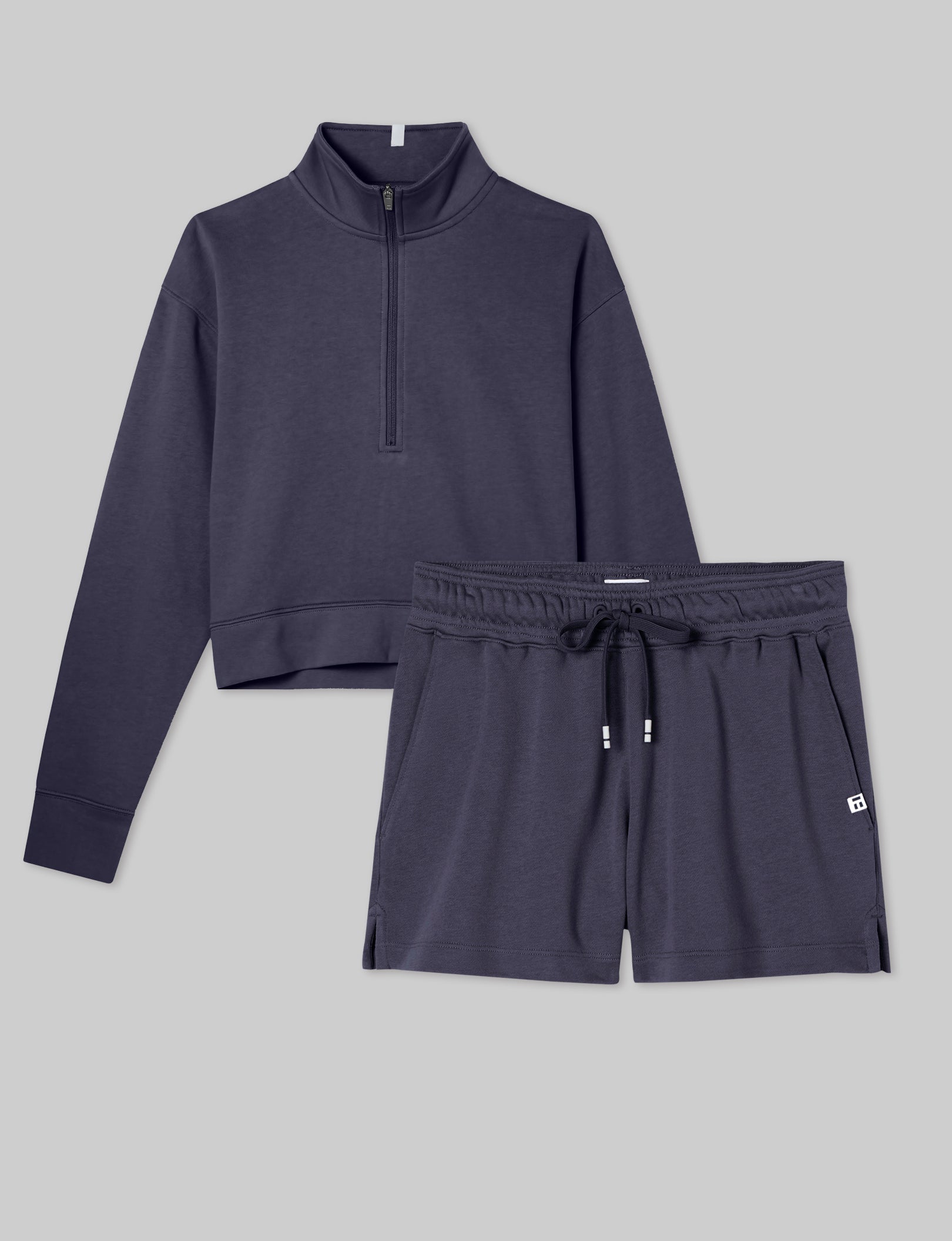 Women's French Terry Half-Zip & Short Set