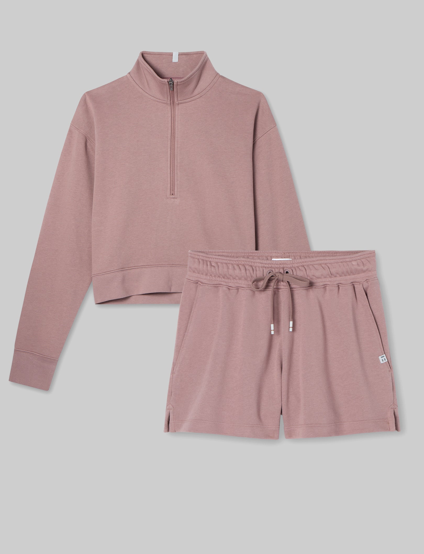 Women's French Terry Half-Zip & Short Set