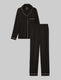 Women's Downtime Long Sleeve Pajama Top & Pant Set::Black::Swatch