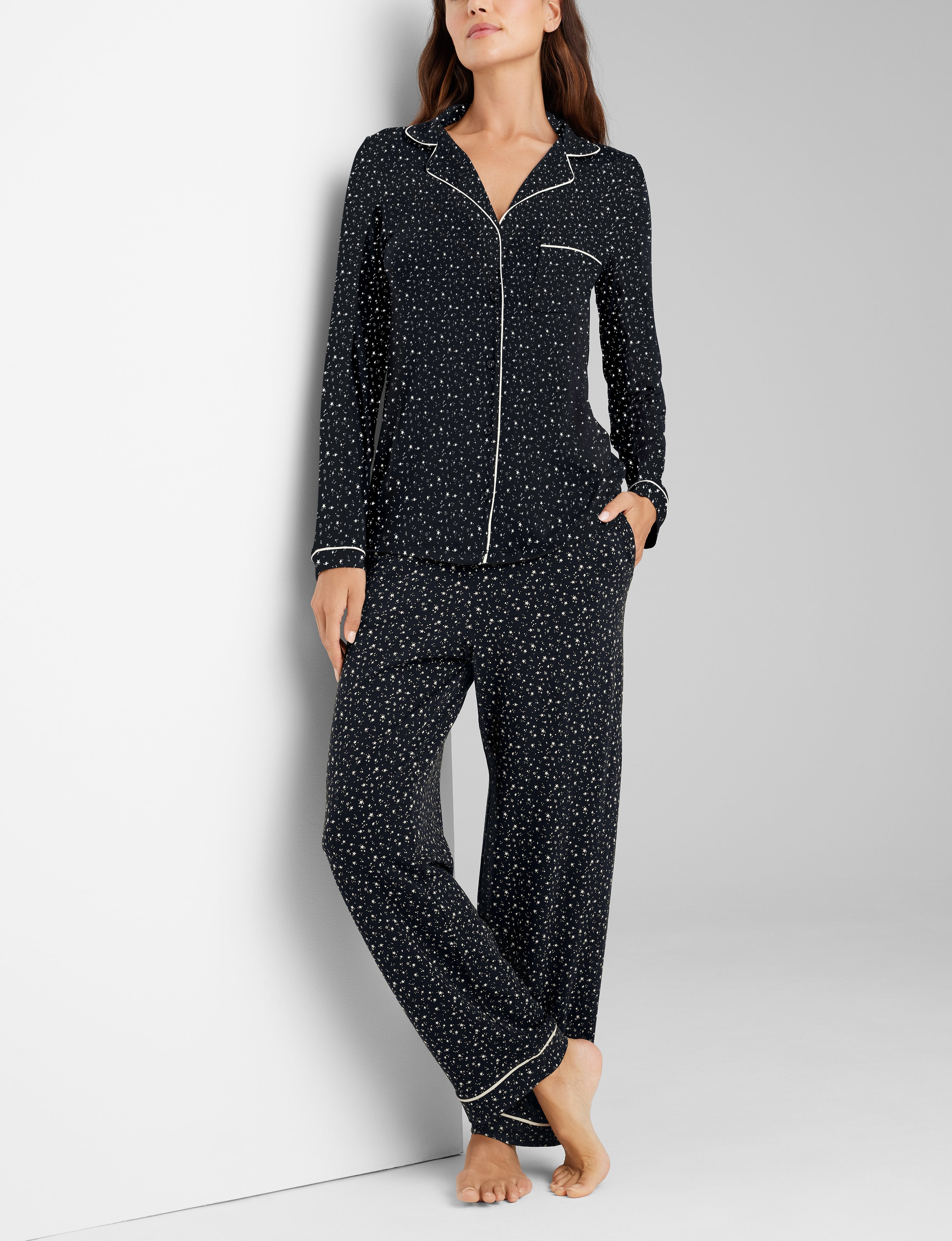 Women's Downtime Long Sleeve Pajama Top & Pant Set