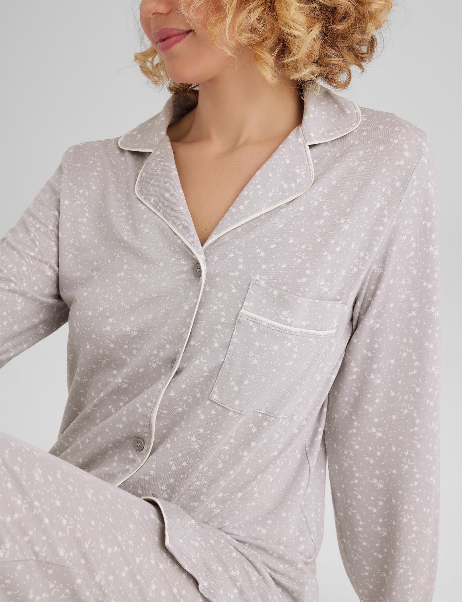 Women's Downtime Long Sleeve Pajama Top & Pant Set