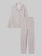 Women's Downtime Long Sleeve Pajama Top & Pant Set::Mini Star System::Swatch