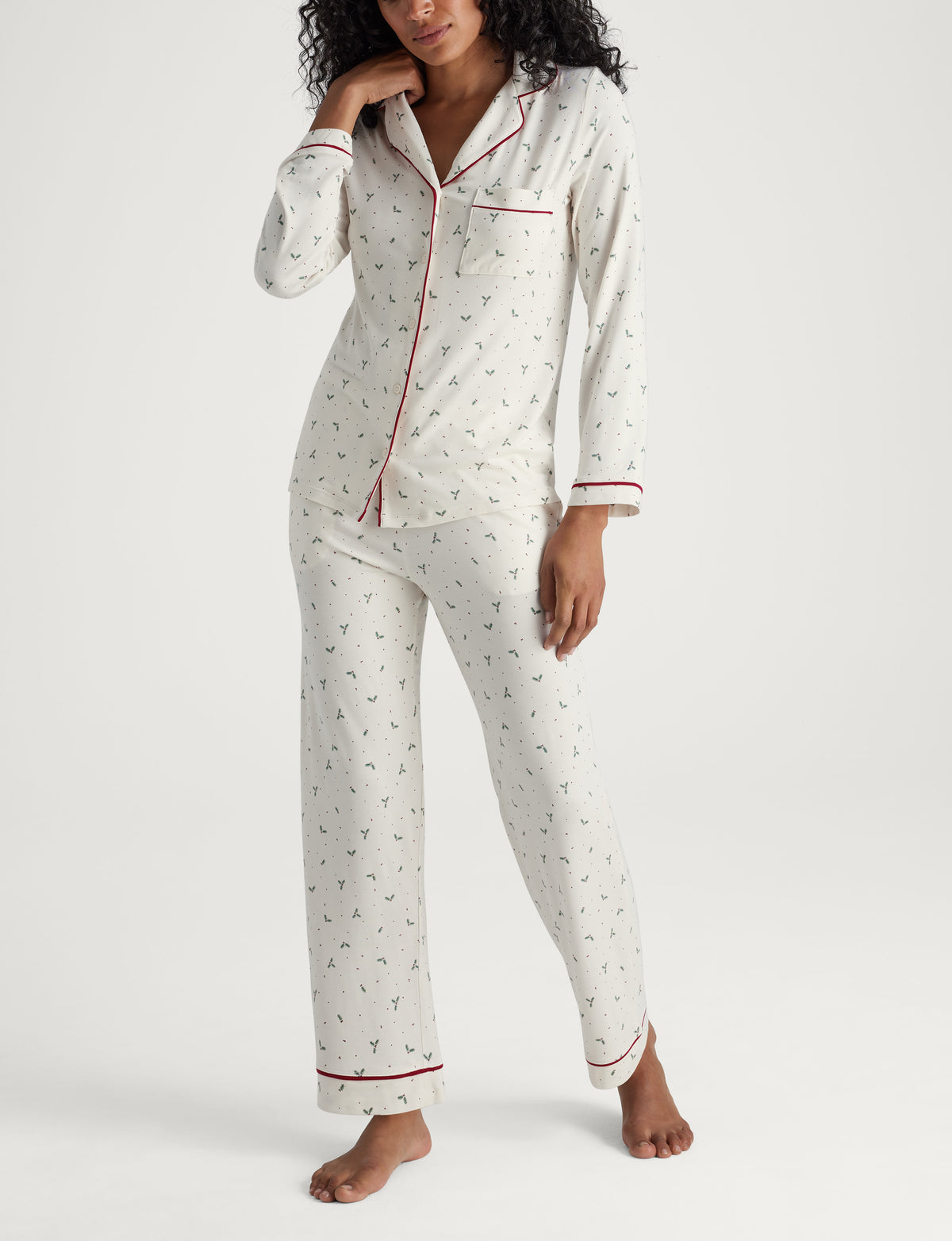 Women's Downtime Long Sleeve Pajama Top & Pant Set