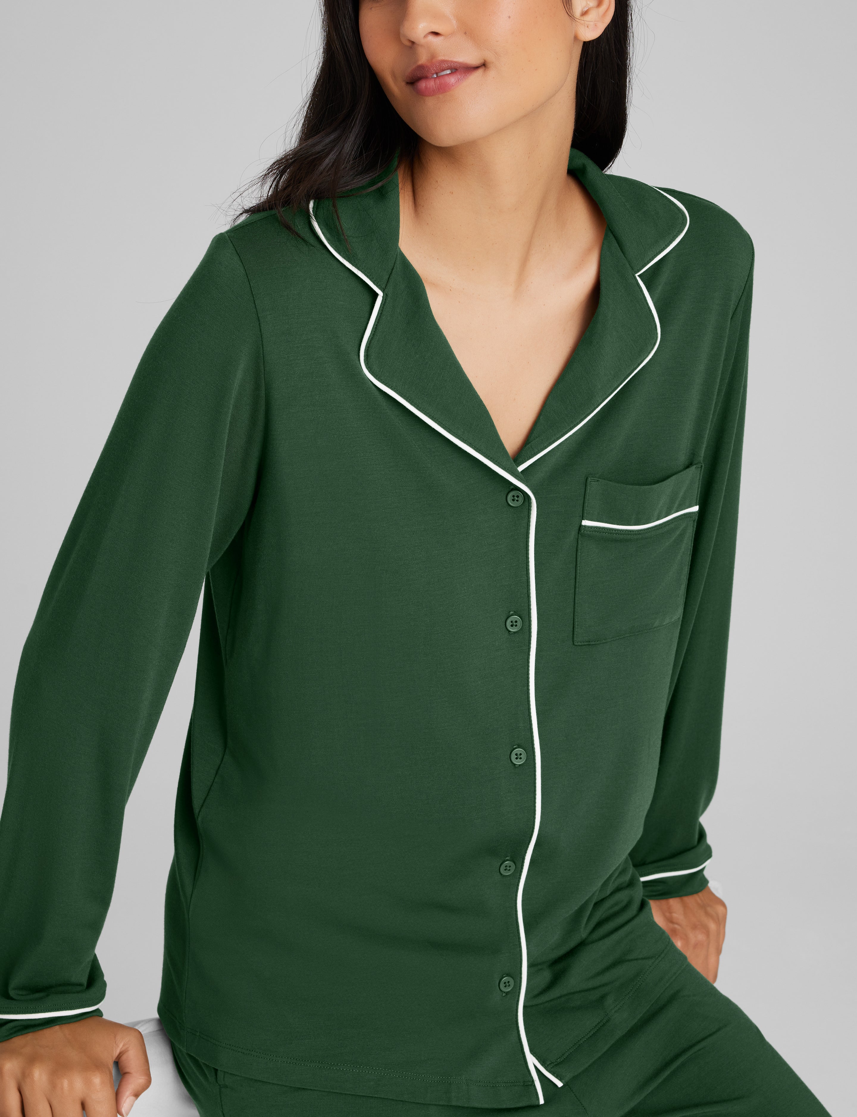 Women's Downtime Long Sleeve Pajama Top & Pant Set
