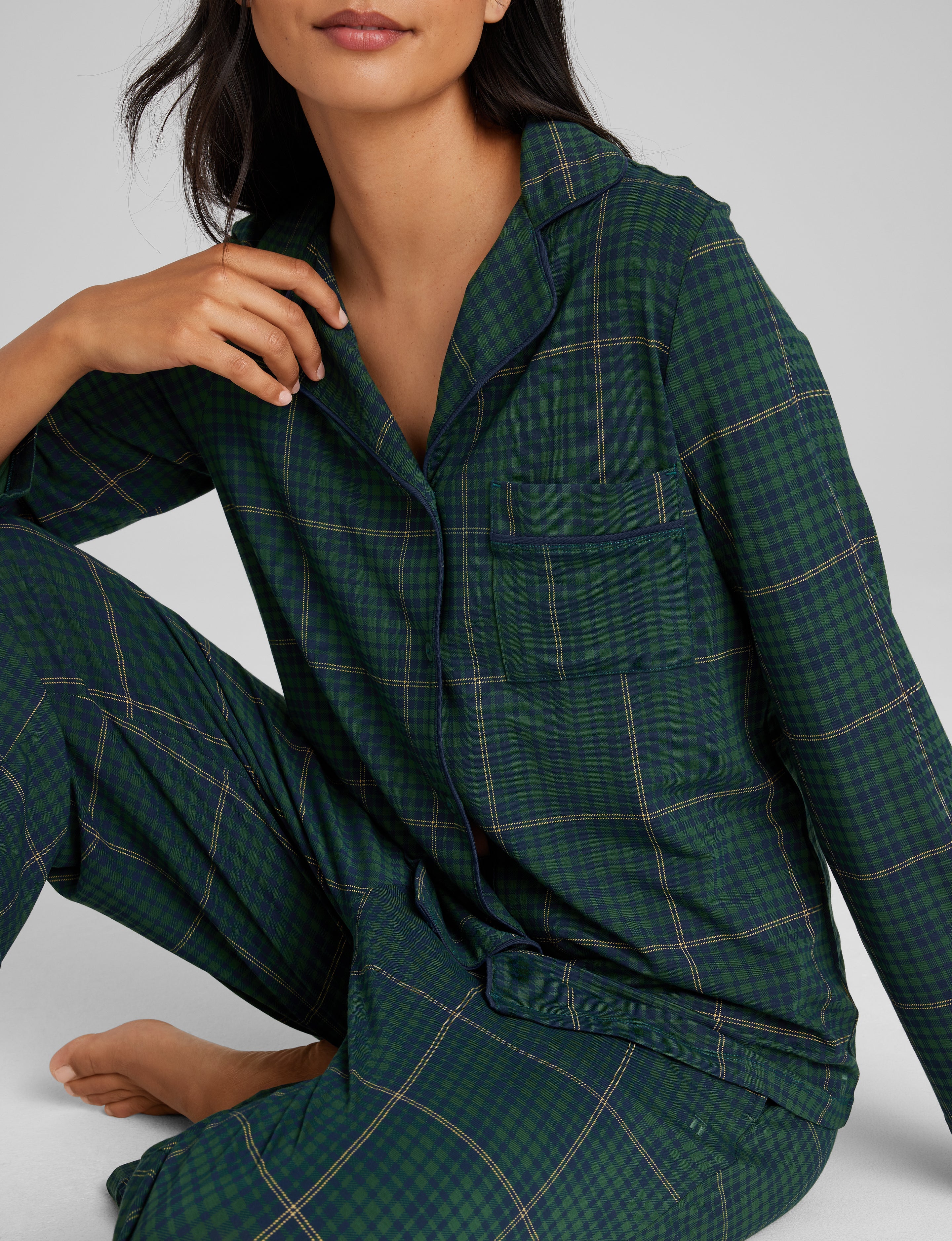 Women's Downtime Long Sleeve Pajama Top & Pant Set