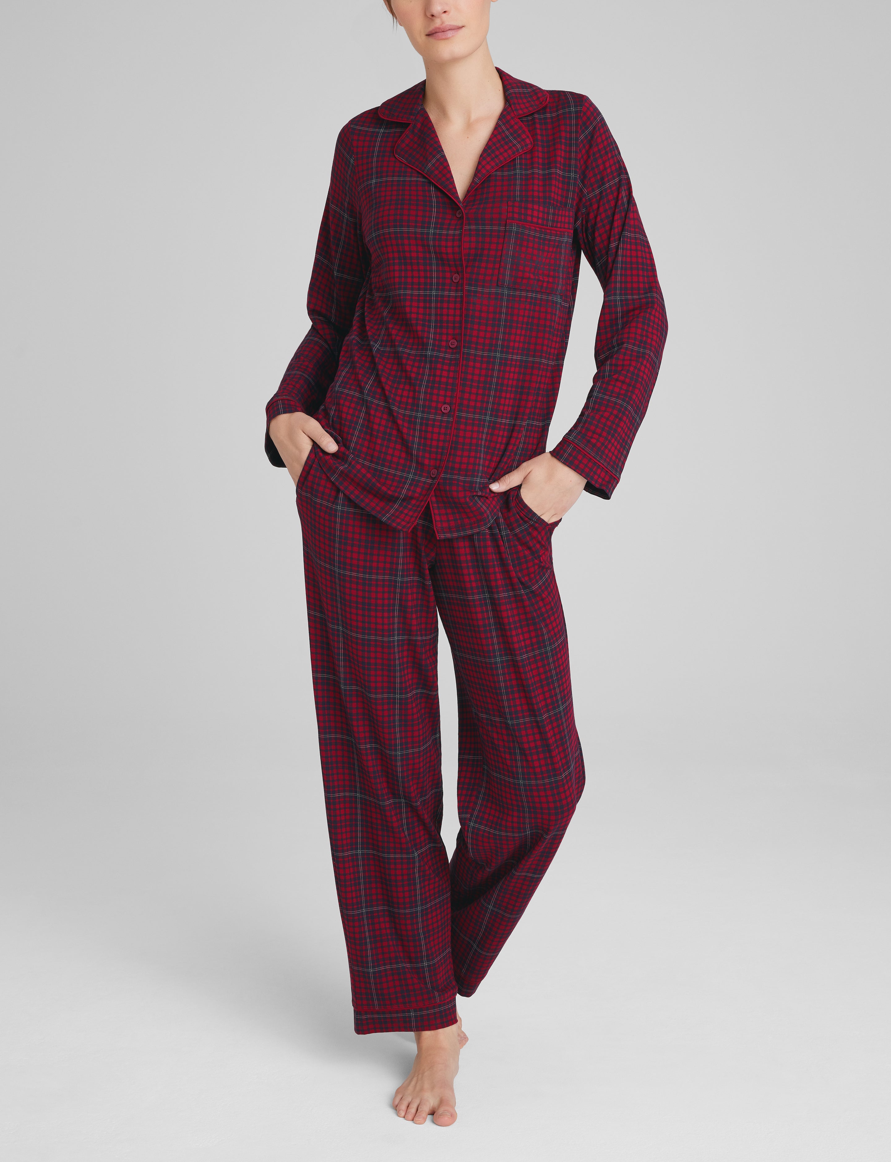 Women's Downtime Long Sleeve Pajama Top & Pant Set