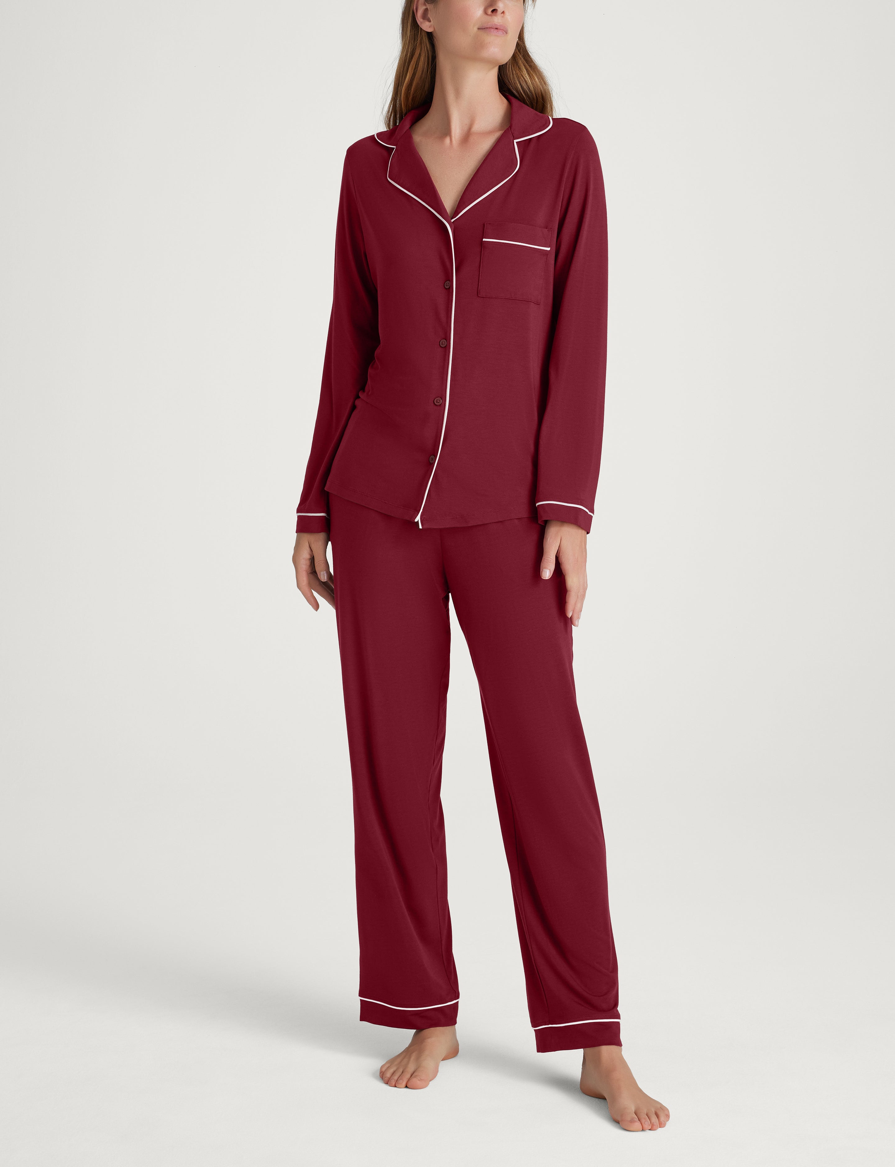 Women's Downtime Long Sleeve Pajama Top & Pant Set