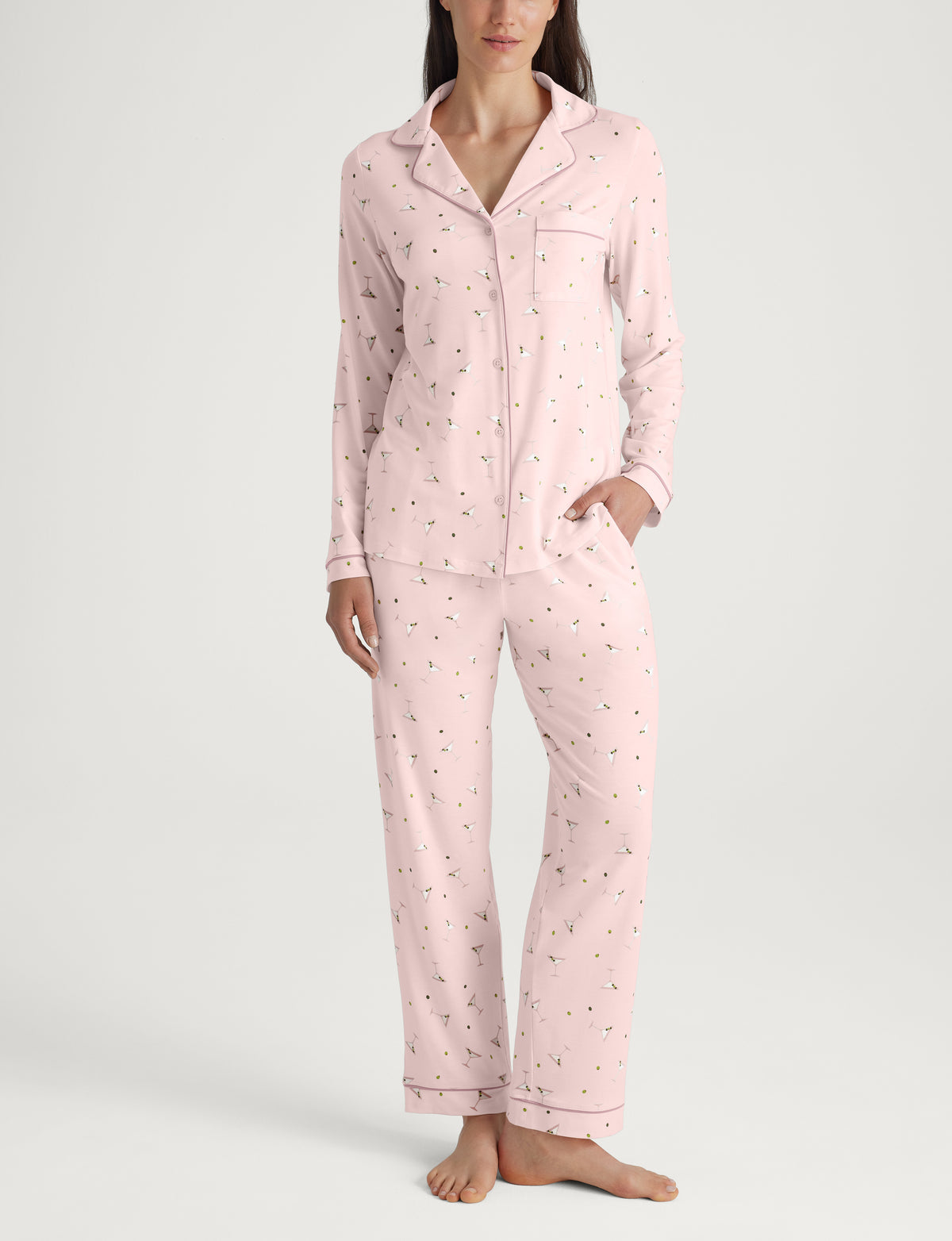Women's Downtime Long Sleeve Pajama Top & Pant Set