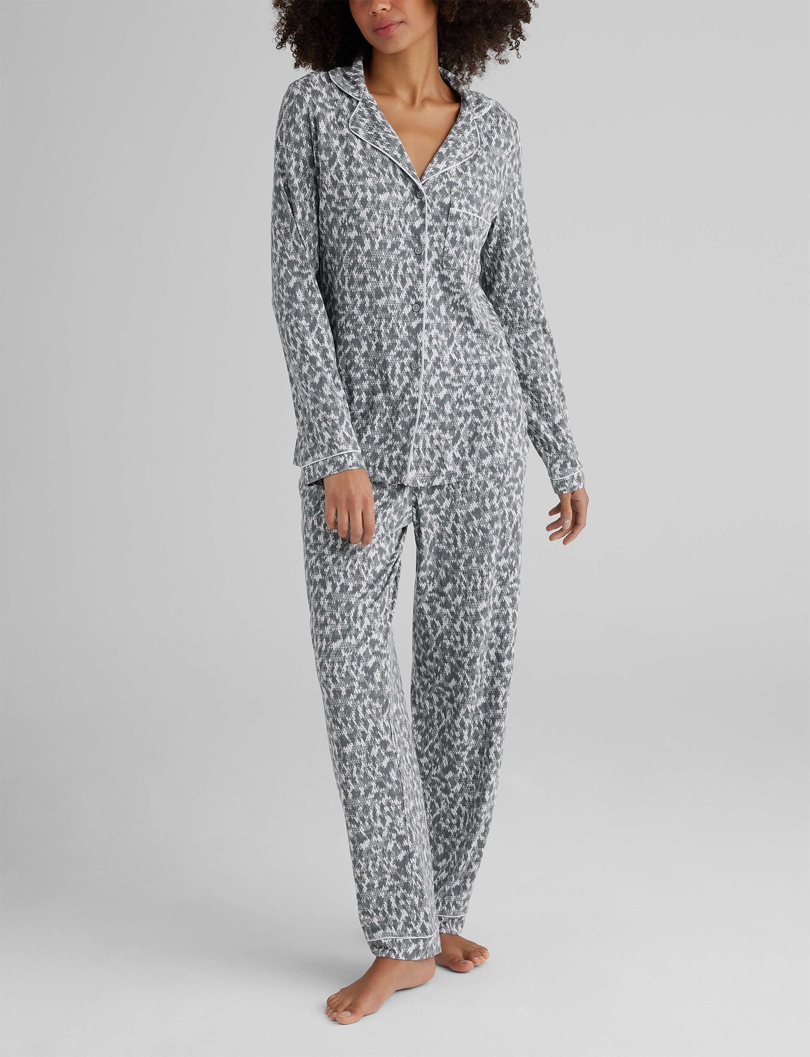 Women's Downtime Long Sleeve Pajama Top & Pant Set