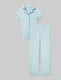 Women's Downtime Pajama Top & Pant Set::Aqua-Esque