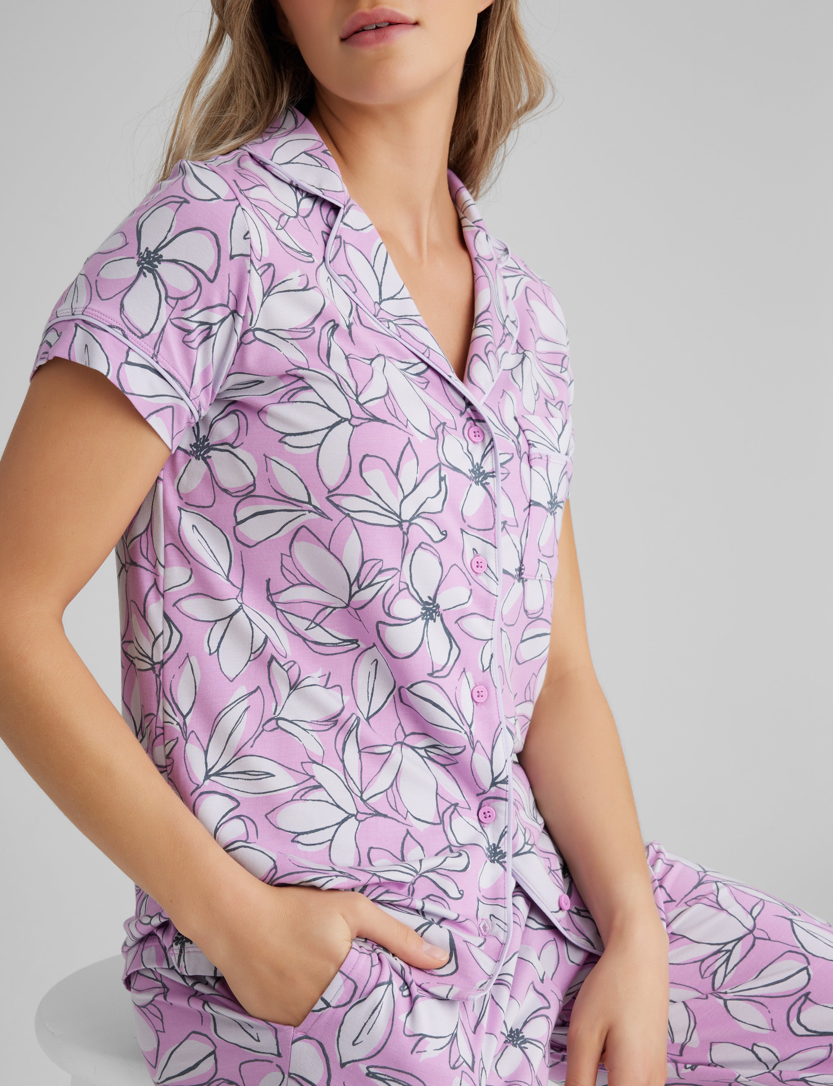 Women's Downtime Pajama Top & Pant Set