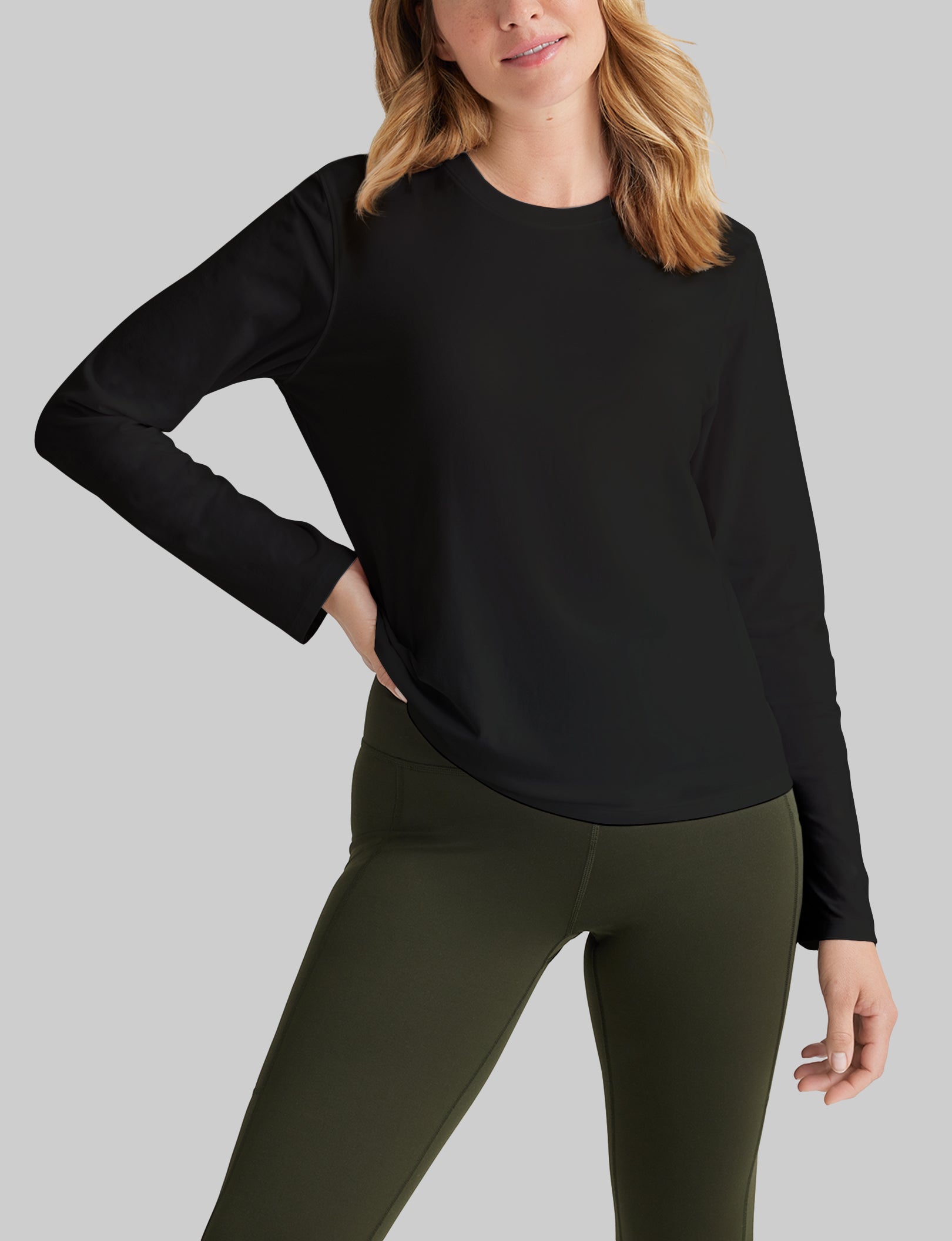 Second Skin Long Sleeve Crew Neck Tee