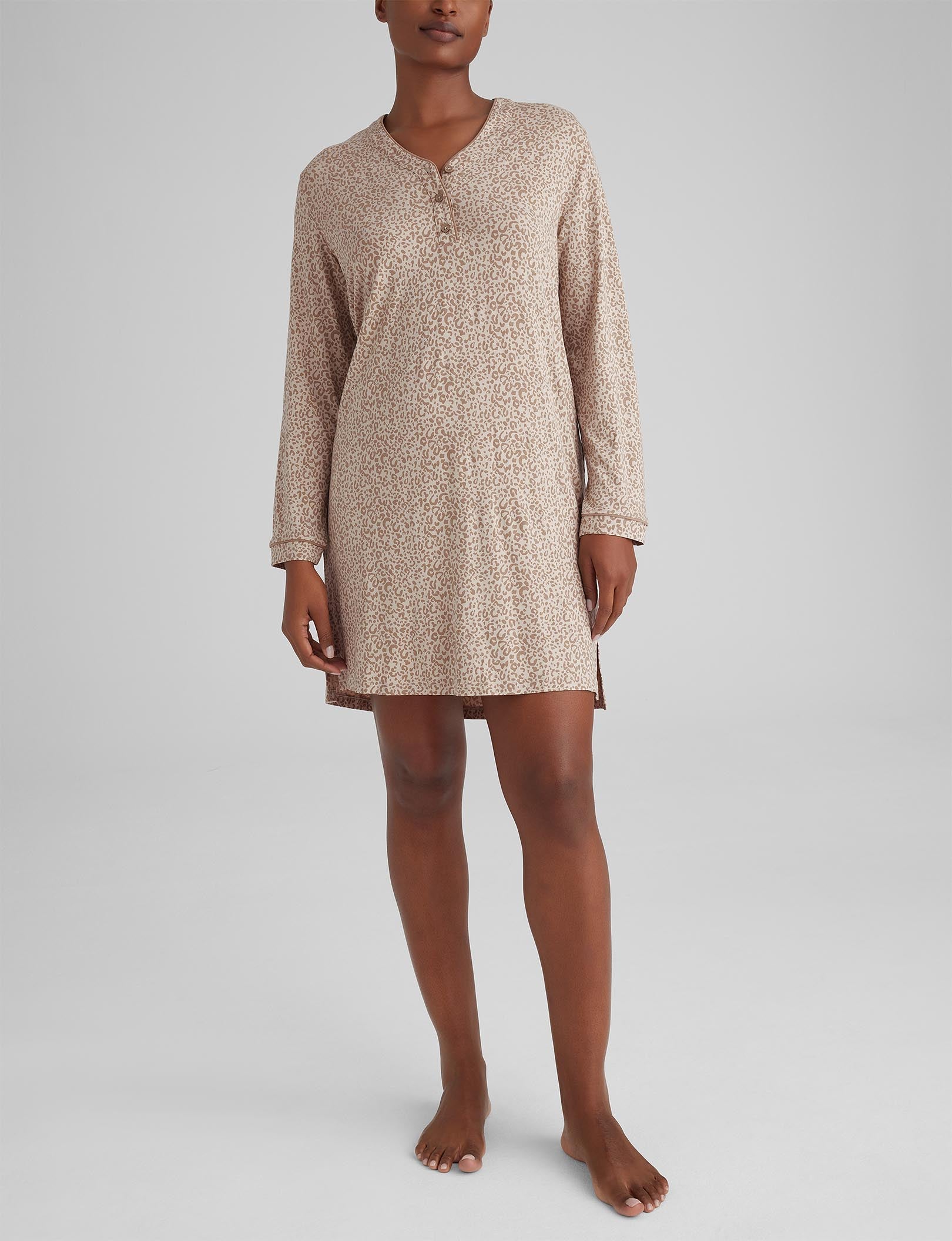 Tommy John Women's Downtime Henley Shirts Sleep Dress in Blue Size S (4-6)