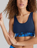 Cool Cotton Scoop Bralette::Navy/Blue Camo WB