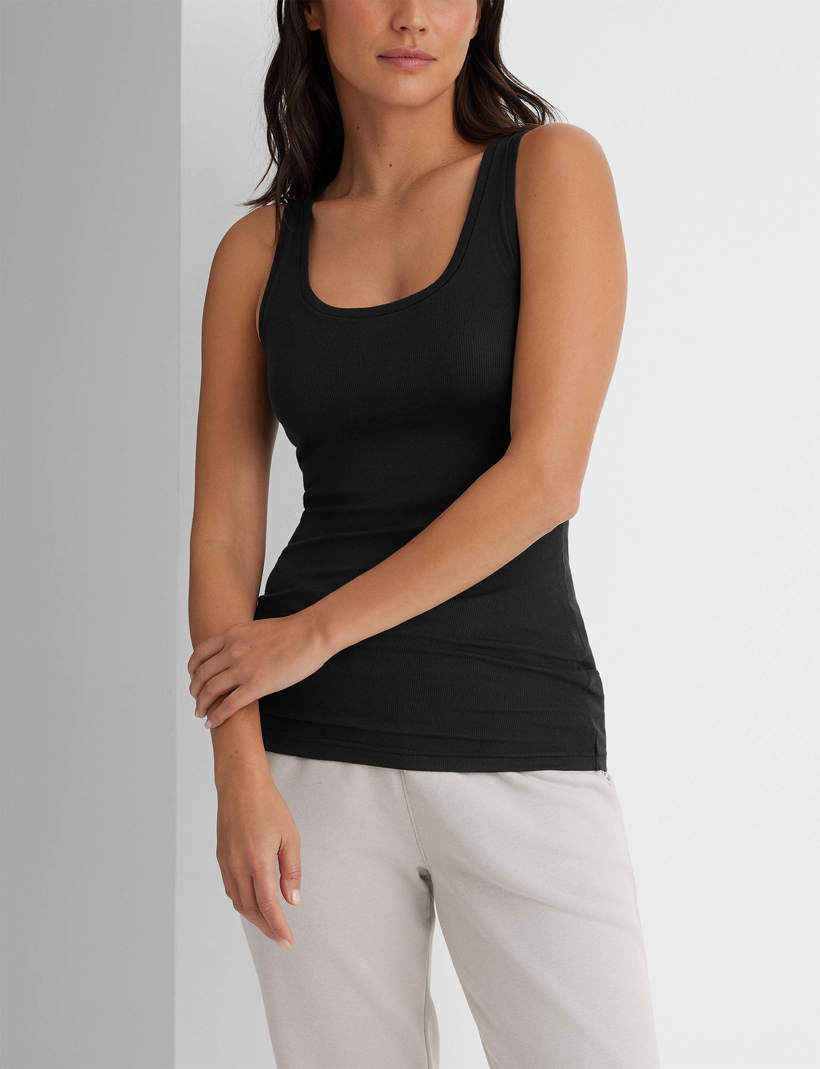 Women's Micro Rib Fitted Tank (2-Pack)