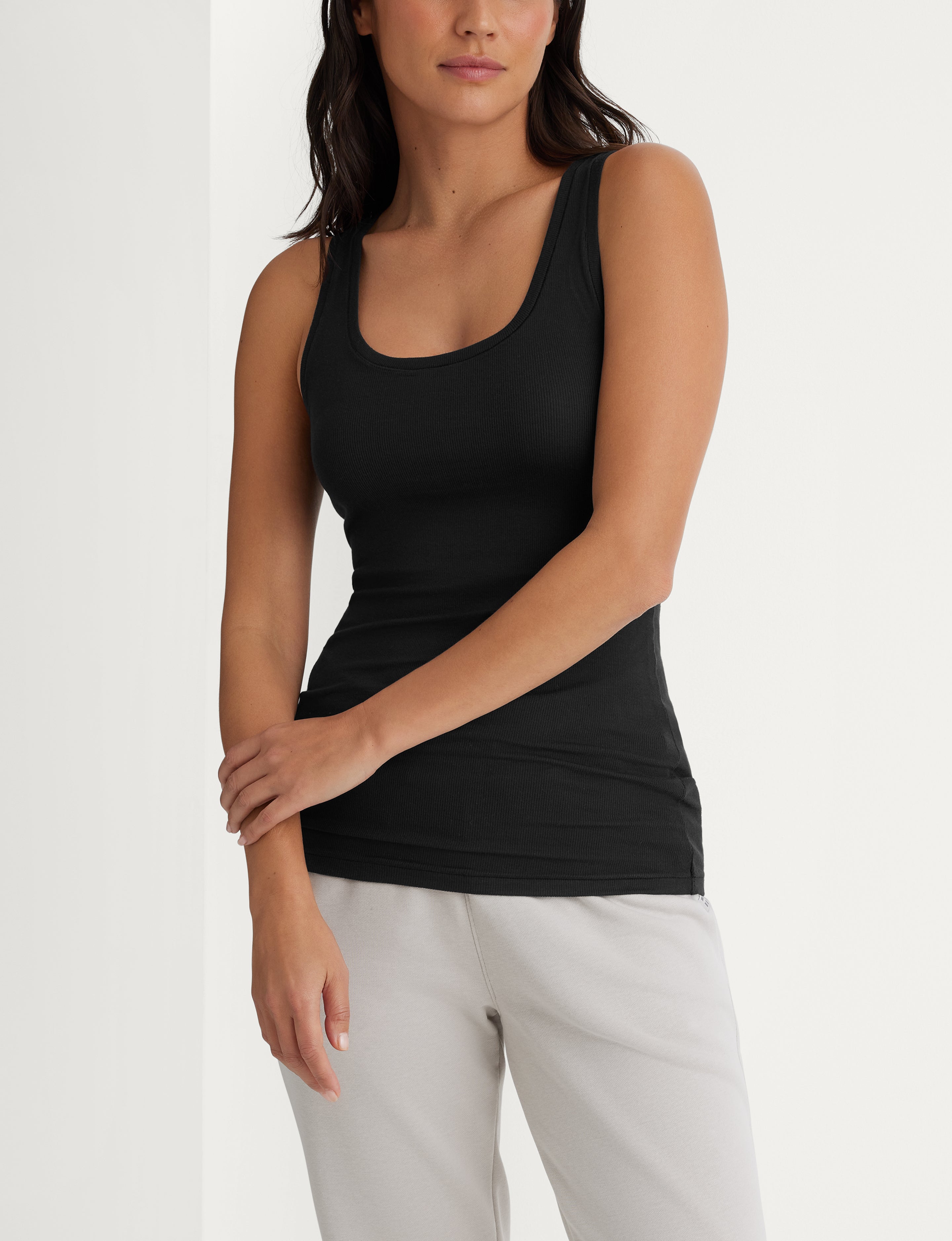 Women's Woven Boxer & Micro Rib Fitted Tank
