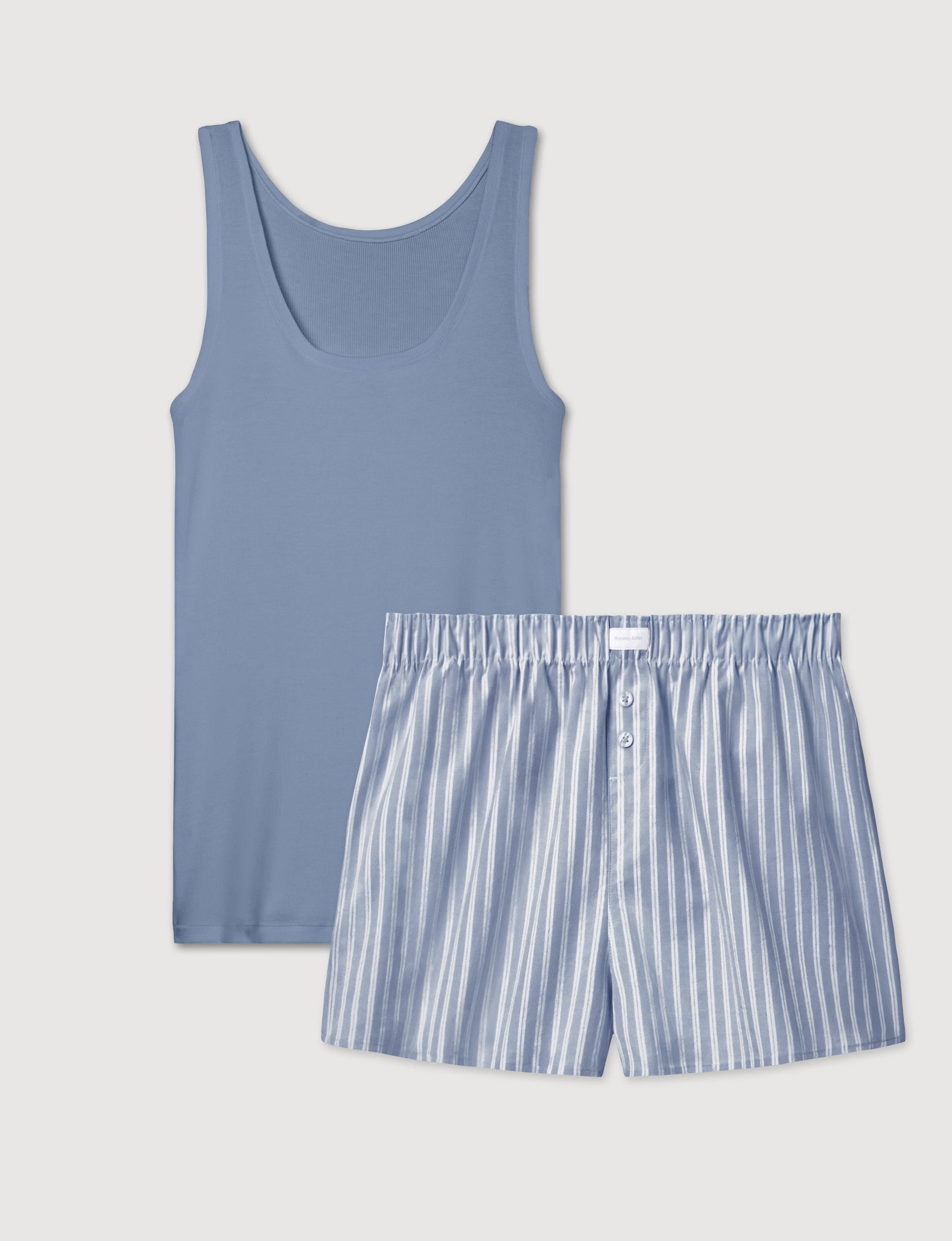 Women's Woven Boxer & Micro Rib Fitted Tank