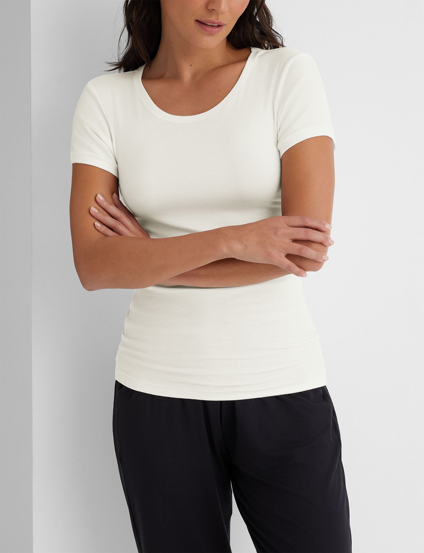 Women's Micro Rib Cap Sleeve Tee (2-Pack)