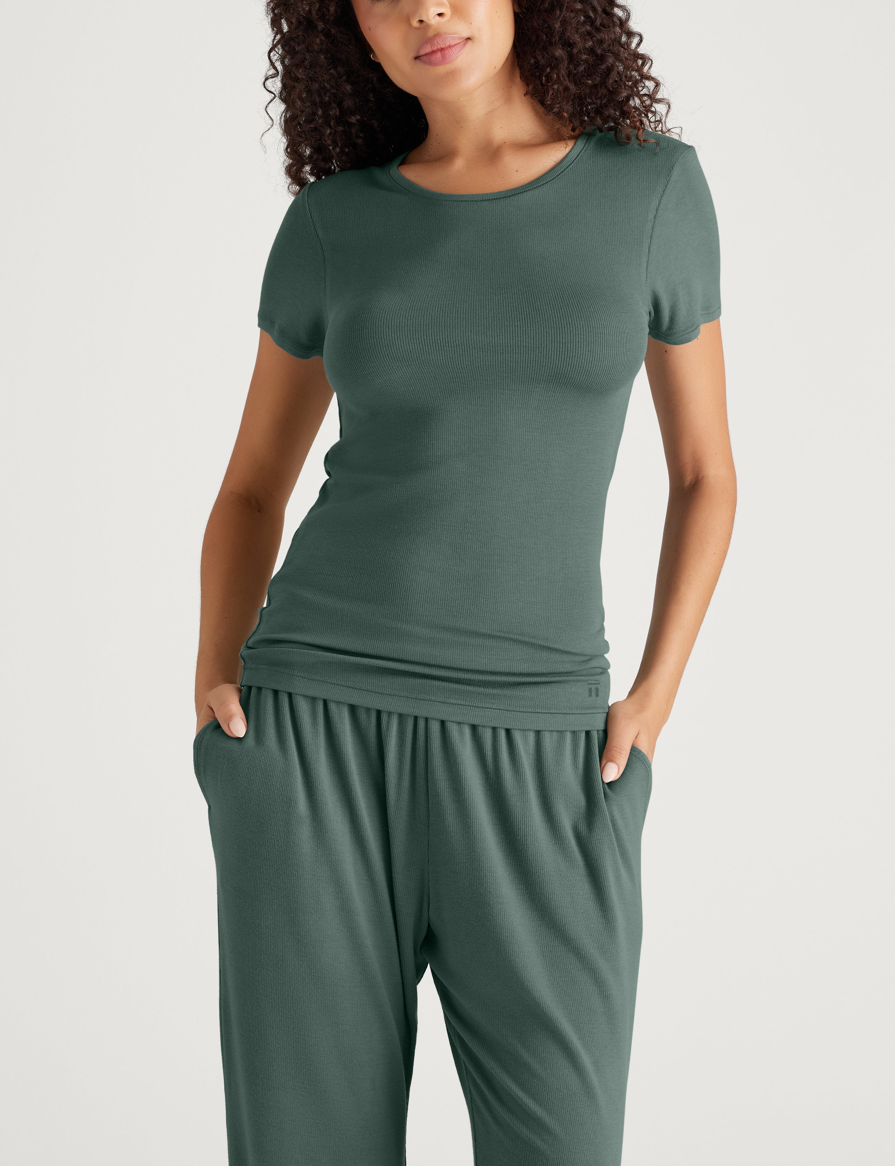 Women's Micro Rib Cap Sleeve Tee