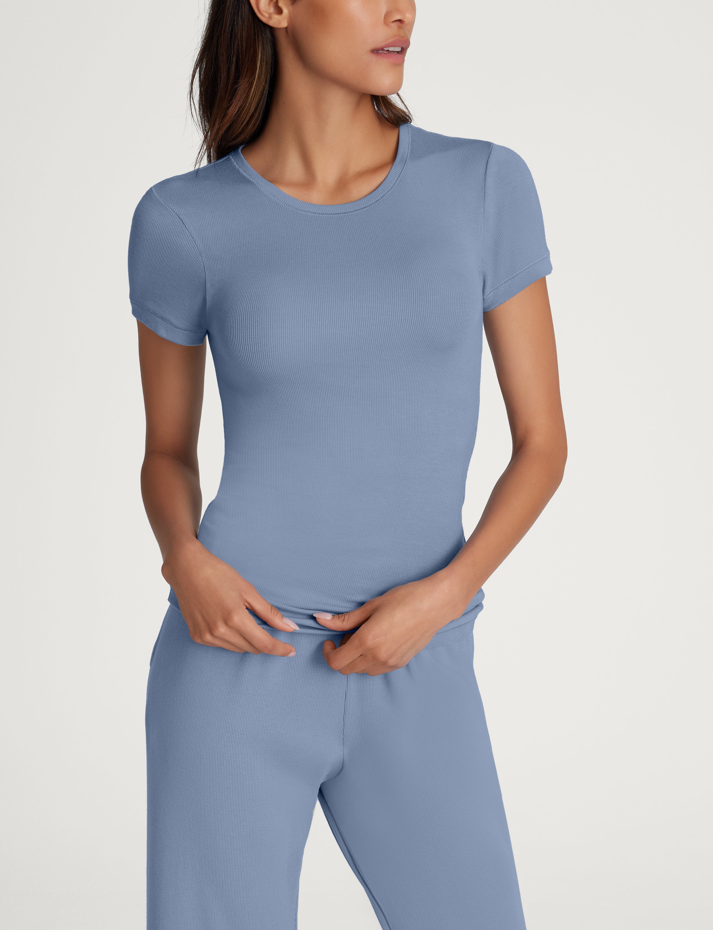 Women's Micro Rib Tee & Short Set